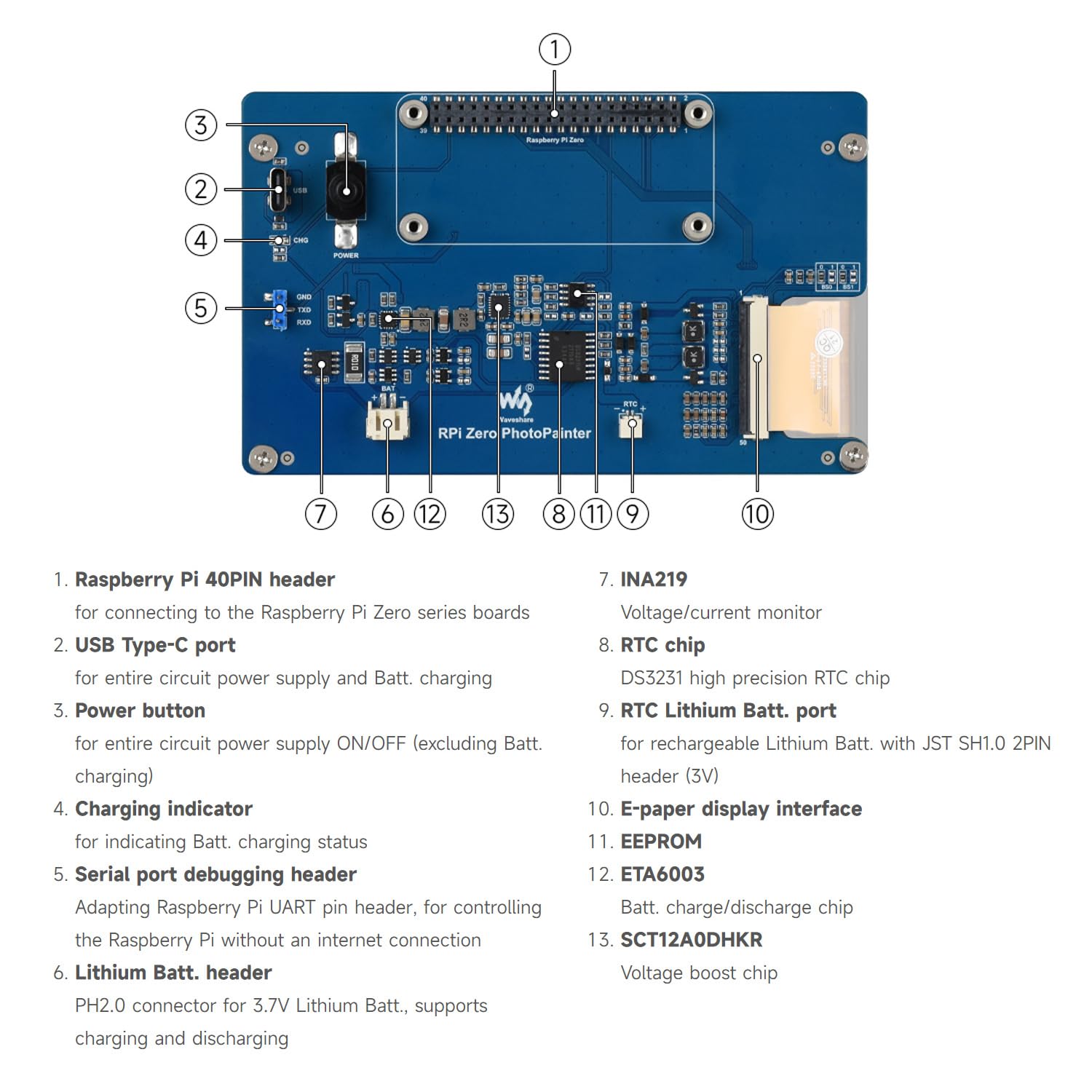 waveshare-7-3-zoll-e6-full-color-e-paper-mit-holz-bilderrahmen-800-x-480-f-r-ras image 7