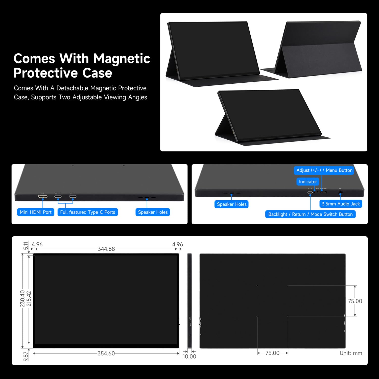 waveshare-luckfox-16-zoll-4k-portable-touch-monitor-3840x2400-120hz-ips-mit-magn image 8