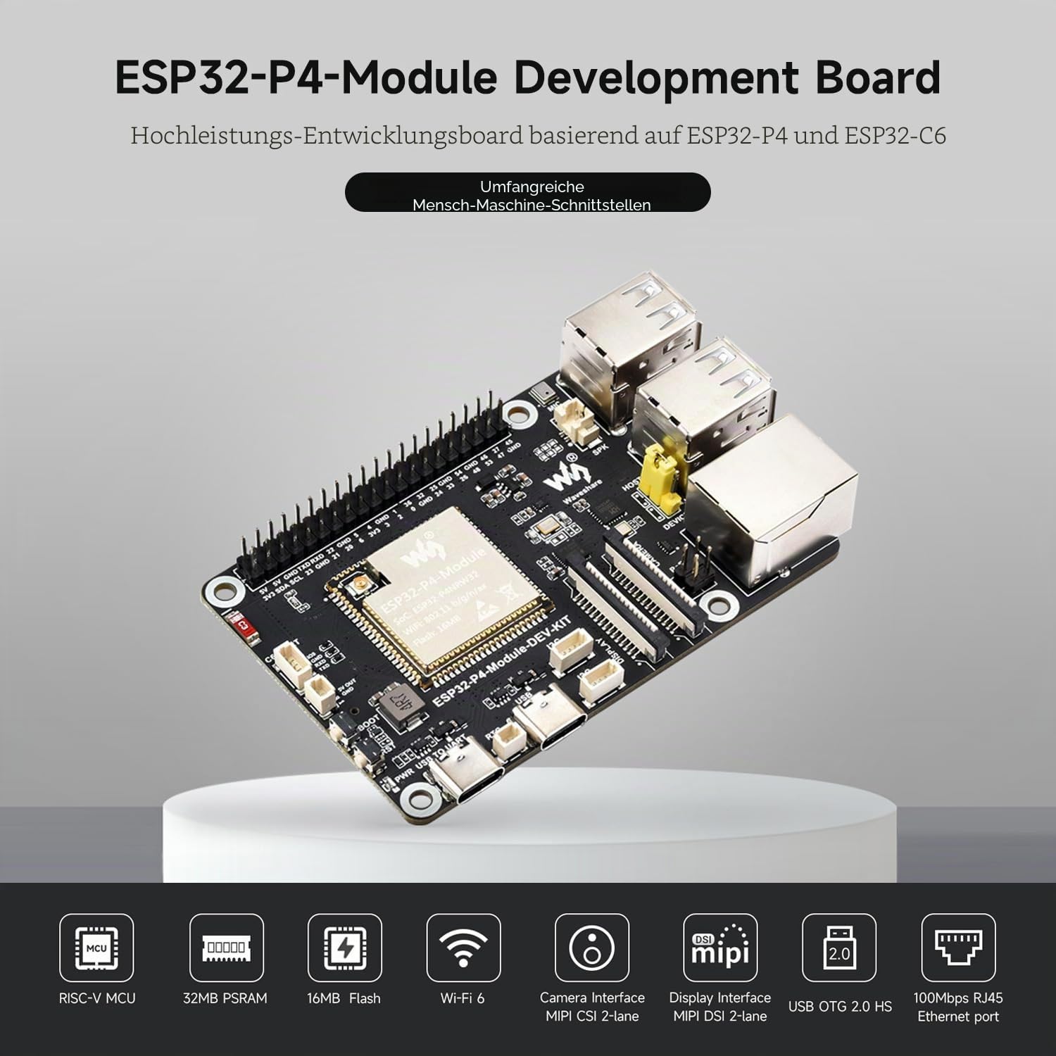 waveshare-esp32-p4-module-dev-kit-a-high-performance-entwicklungsboard image 3
