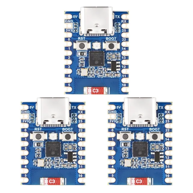 waveshare-esp32-h2-zero-mini-entwicklungsboard-3er-set-esp32-h2fh4s-ble-5-zigbee image 1