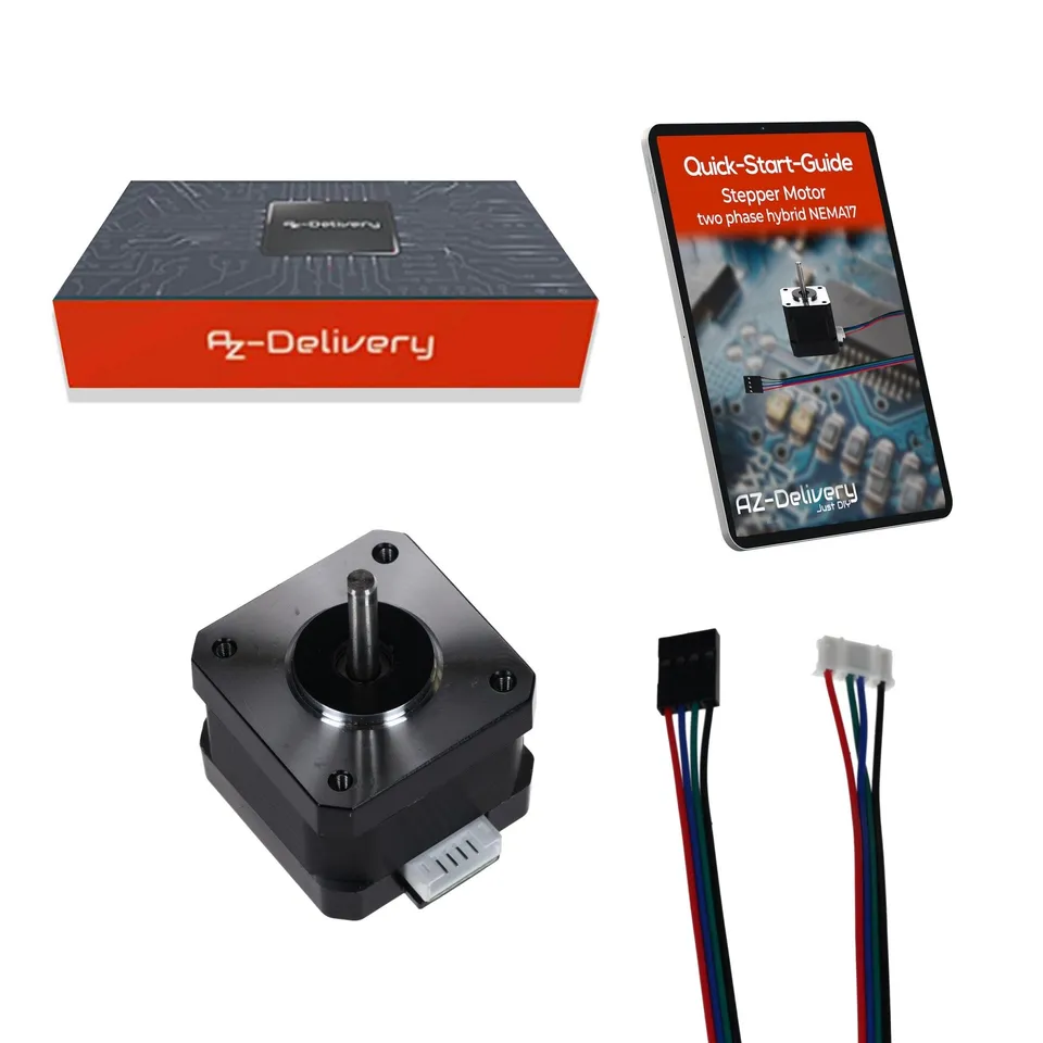 az-delivery-nema-17-schrittmotor-12v-28nm-1-8-2-phasen-hybrid-stepper-mit-1m-kab image 1