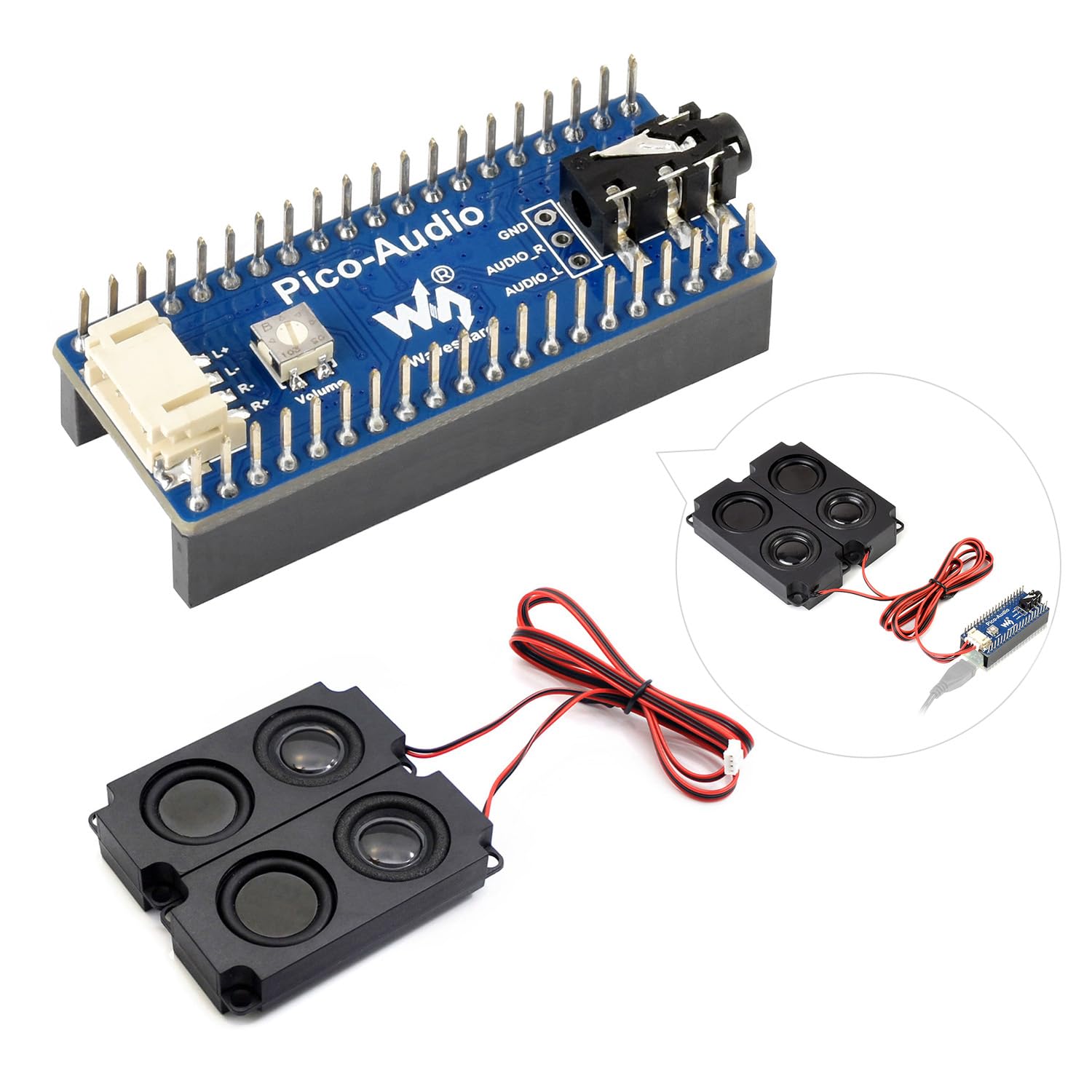 waveshare-audio-expansion-modul-f-r-raspberry-pi-pico-stereo-ausgang-3-5-mm-klin image 1