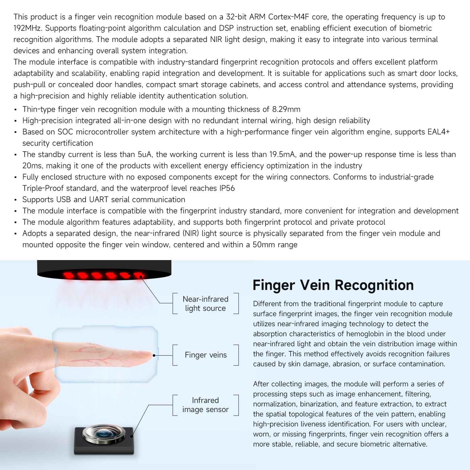 waveshare-finger-venen-erkennungsmodul-typ-b-d-nnbauweise-usb-uart image 4