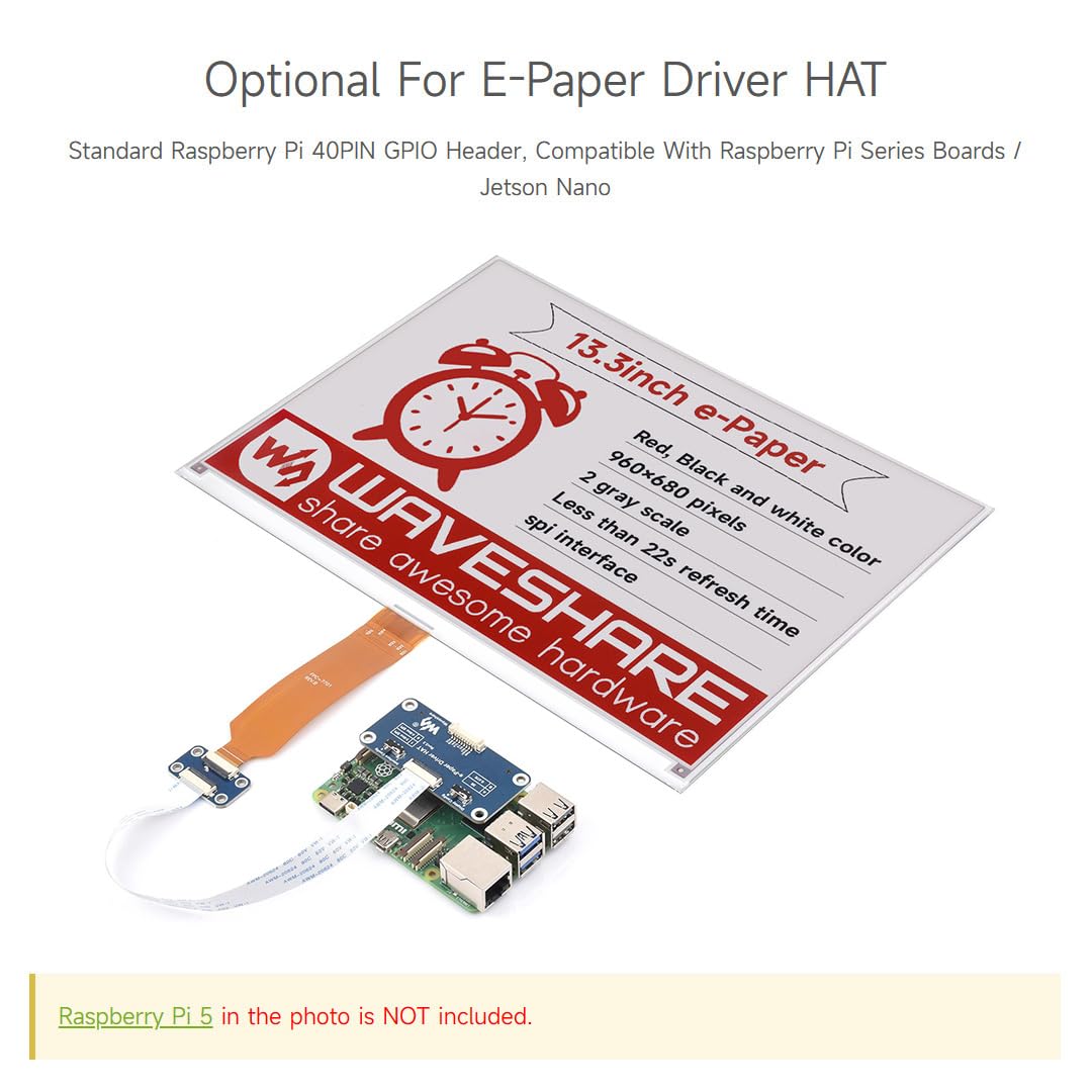 waveshare-13-3inch-e-paper-display-b-rot-schwarz-wei-960x680-mit-driver-hat-f-r- image 6