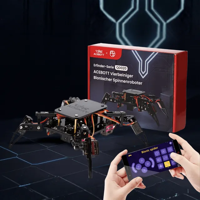 acebott-quadruped-bionic-spider-robot-kit-mit-esp8266-controller-board image 1