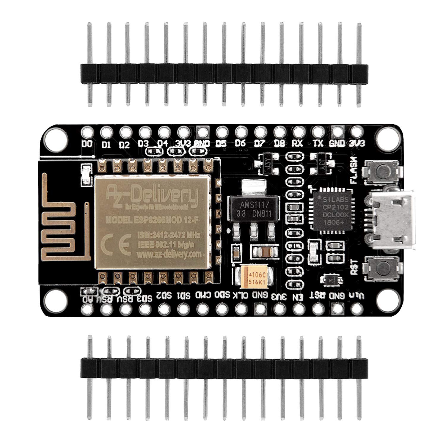az-delivery-nodemcu-lua-amica-modul-v2-esp8266-esp-12f-wlan-entwicklungsboard image 2