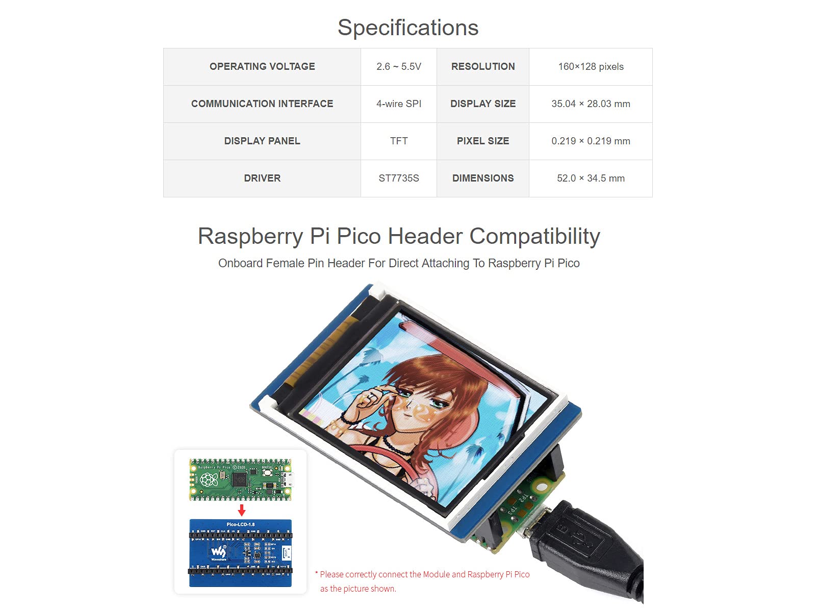 waveshare-1-8-zoll-lcd-display-modul-160x128-f-r-raspberry-pi-pico image 3