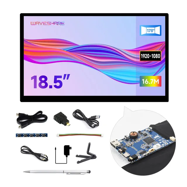 waveshare-18-5-zoll-kapazitiver-touch-display-1920x1080-full-hd-ips-monitor-f-r- image 1
