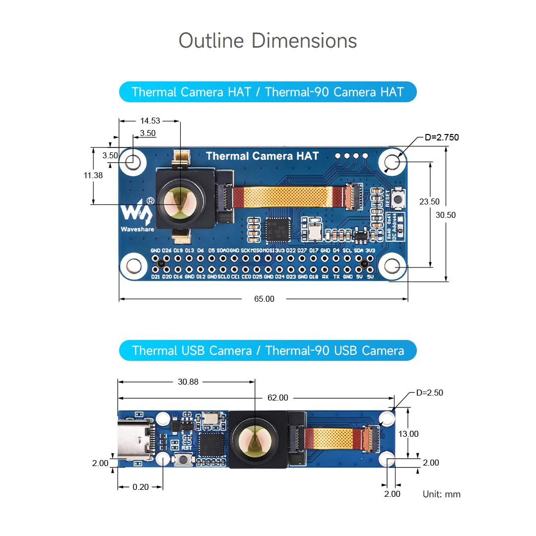 waveshare-long-wave-ir-w-rmebildkamera-modul-80x62-45-fov-mit-40pin-gpio image 8