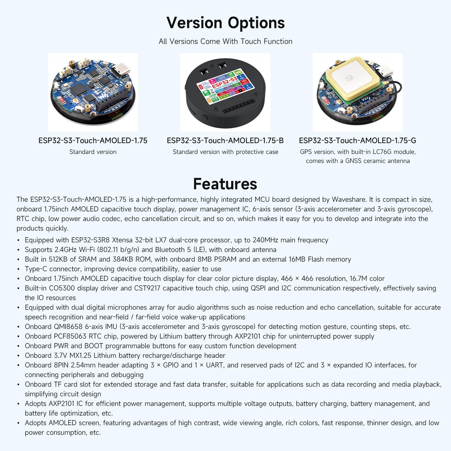 waveshare-esp32-s3-1-75-zoll-amoled-rund-touch-display-board-mit-geh-use-ohne-gp image 4
