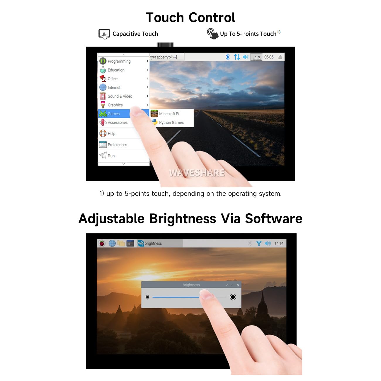 waveshare-5-zoll-dsi-capacitive-touch-display-800x480-f-r-raspberry-pi image 5