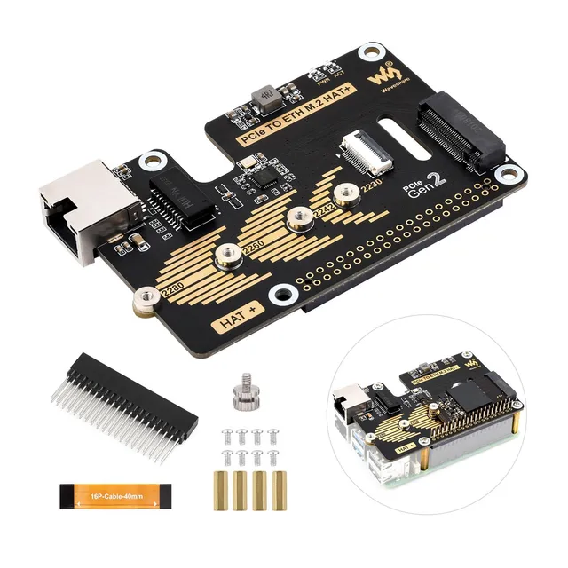waveshare-pcie-zu-eth-und-m-2-adapter-f-r-raspberry-pi-5-nvme-hat-gigabit image 1