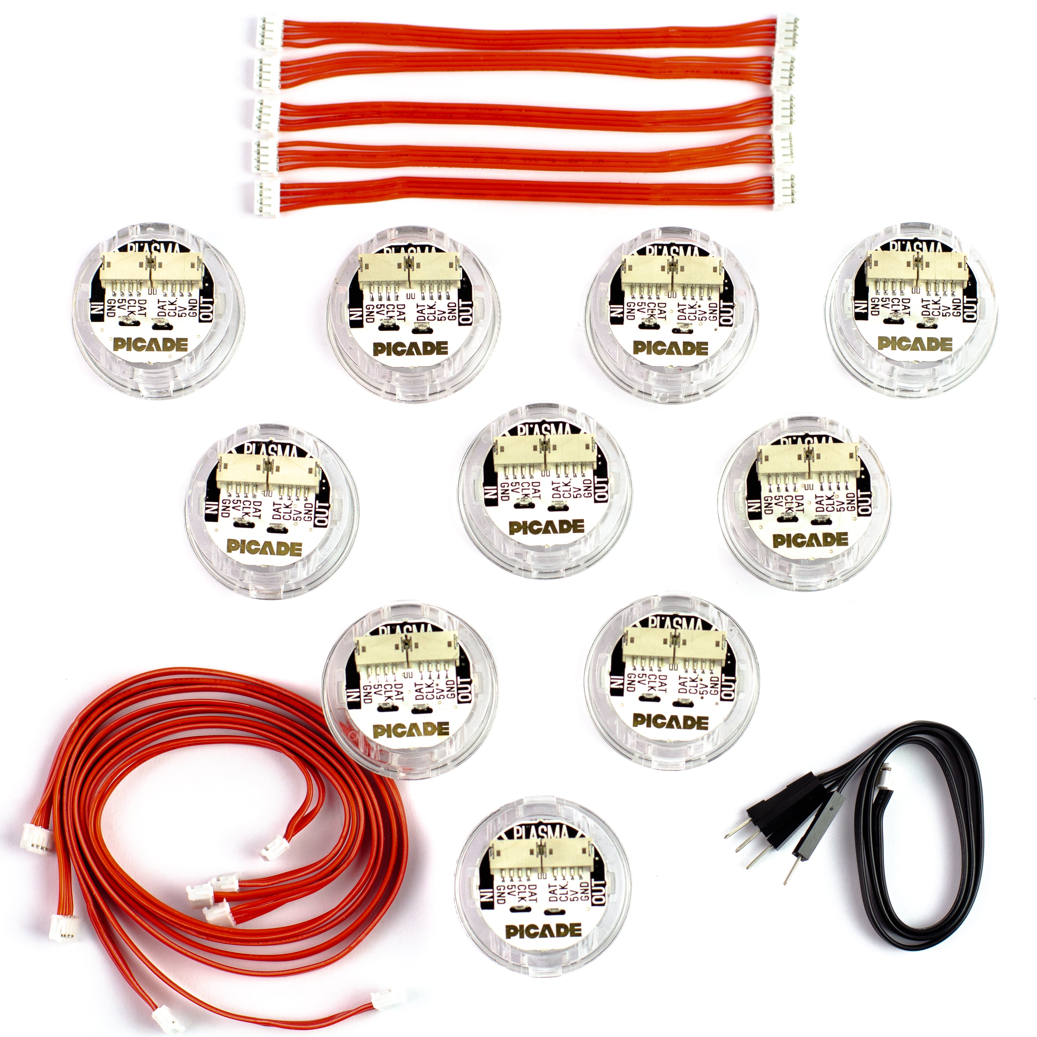 pimoroni-picade-plasma-kit-beleuchtete-arcade-buttons-10-button-rgb-led-set image 6