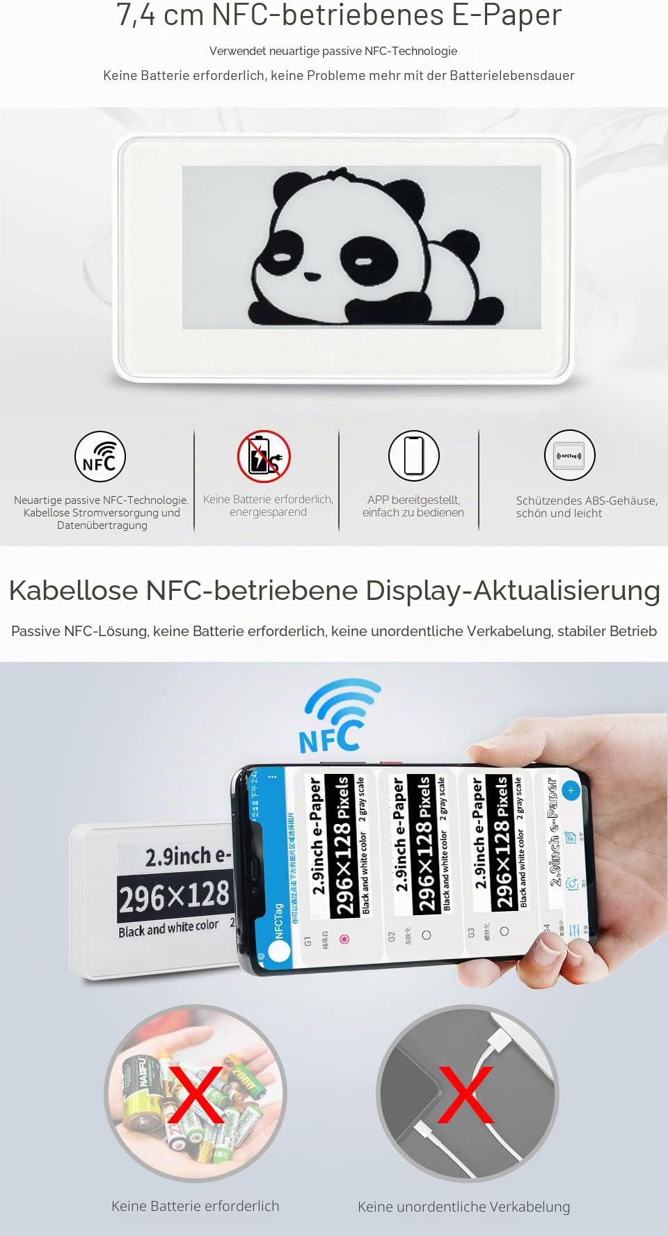 waveshare-2-9-zoll-passives-nfc-e-paper-display-ohne-batterie-kabellos image 2