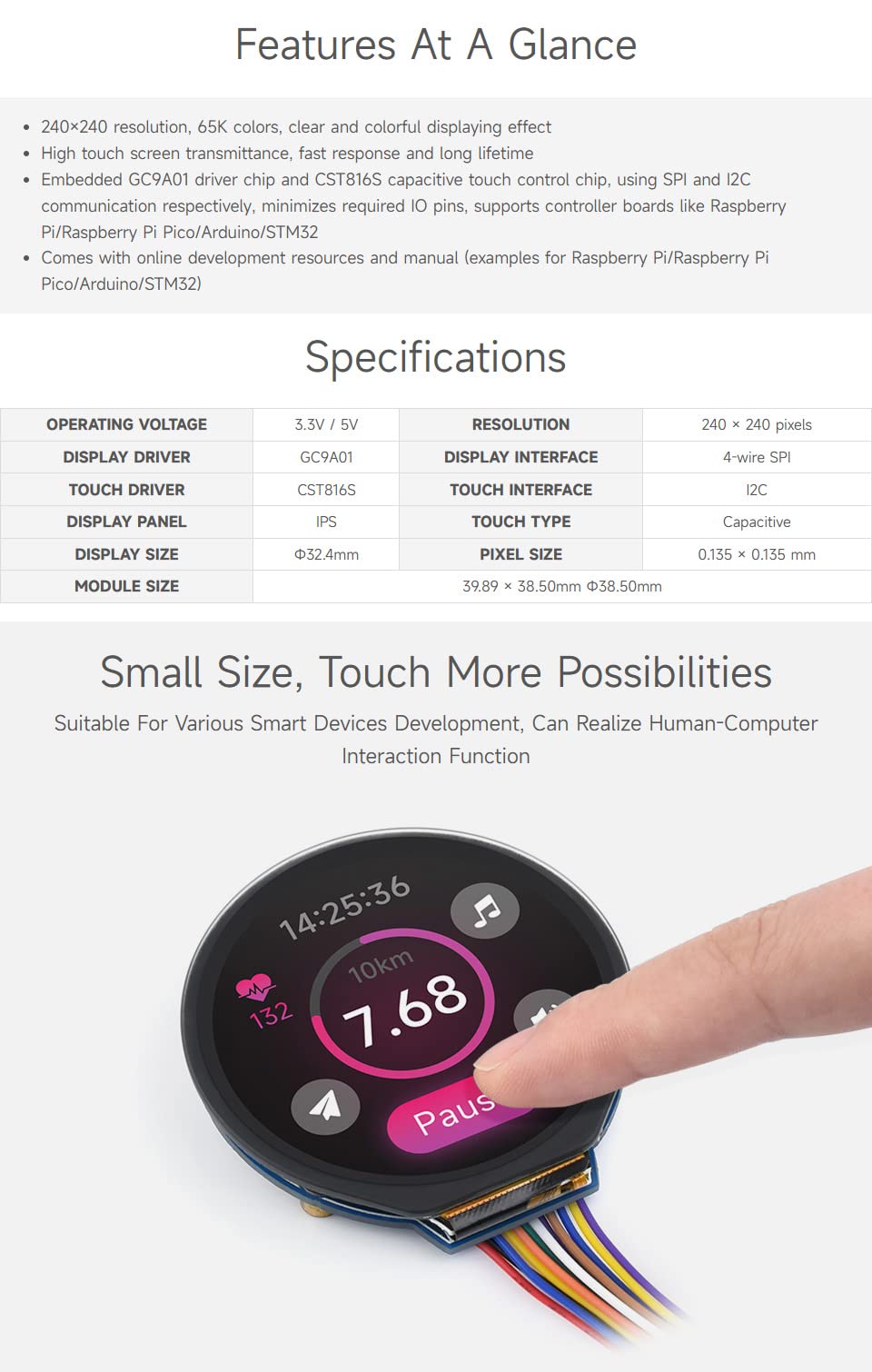 waveshare-1-28-zoll-lcd-touch-display-modul-240x240-ips-rund image 6