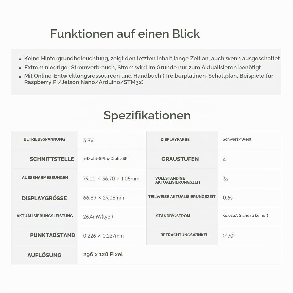 waveshare-2-9-zoll-e-paper-raw-display-296x128-spi-e-ink-ohne-pcb image 3