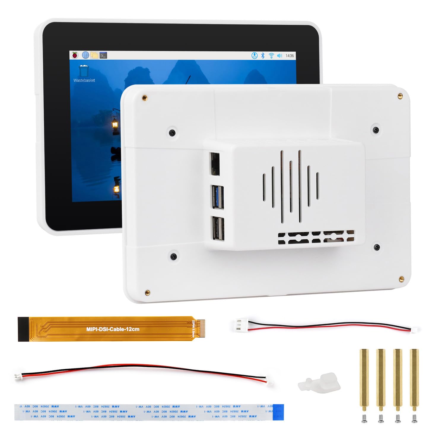 waveshare-7-zoll-dsi-touch-display-mit-geh-use-720x1280-ips-10-punkt-touch-wei image 1