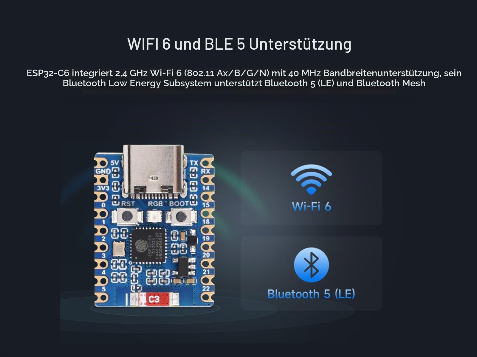 waveshare-esp32-c6-zero-wifi-6-entwicklungsboard-esp32-c6fh4-160-mhz-usb-typ-c image 3