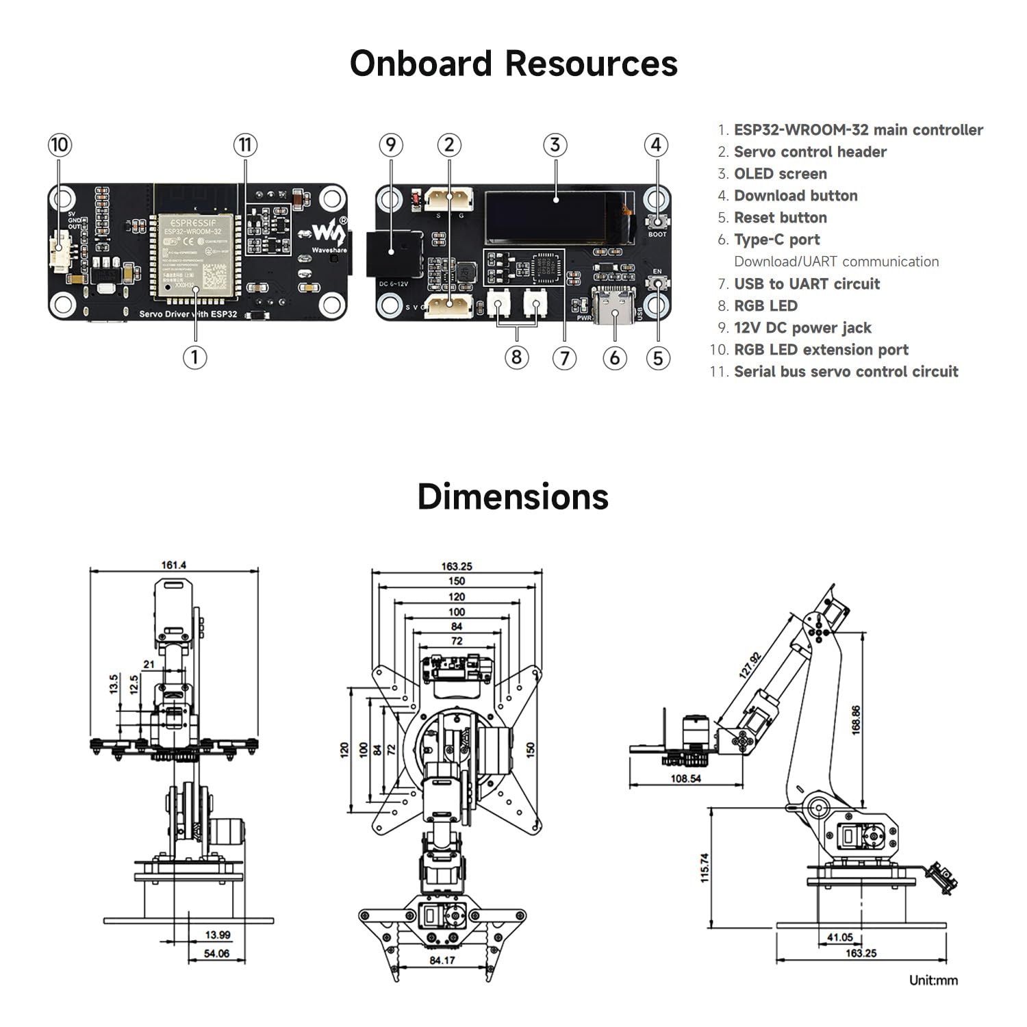 waveshare-roarm-m1-hochdrehmoment-serial-bus-roboterarm-kit-5-dof-esp32-wifi image 7