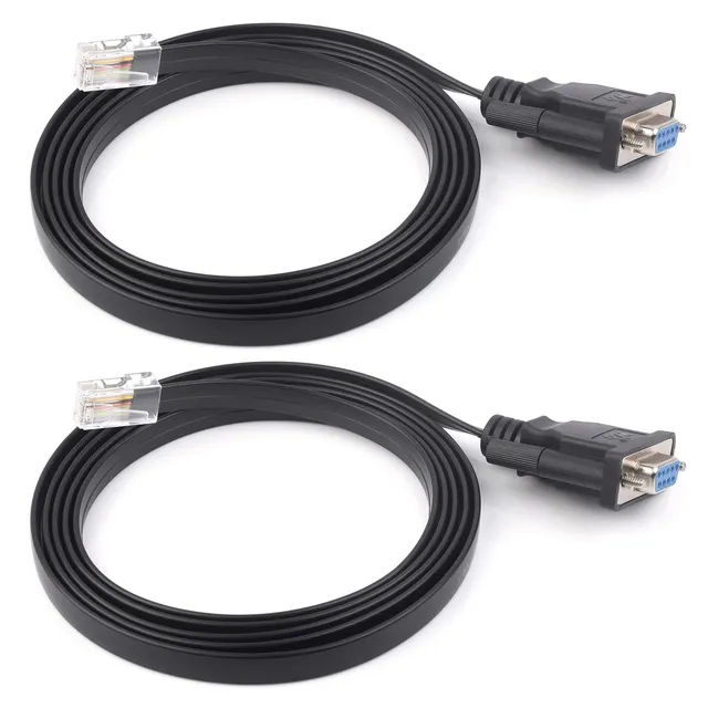 waveshare-rs232-zu-rj45-konsolen-kabel-2er-set-db9-buchse-auf-rj45-stecker-1-8-m image 1