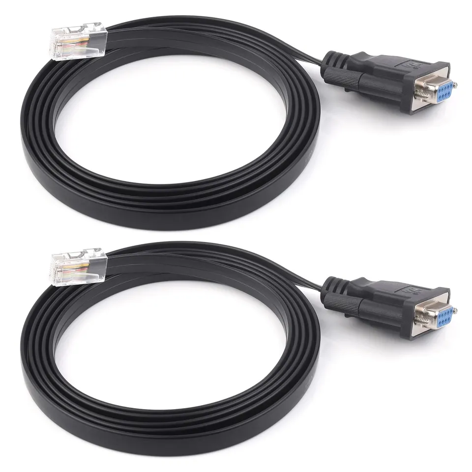 waveshare-rs232-zu-rj45-konsolen-kabel-2er-set-db9-buchse-auf-rj45-stecker-1-8-m image 1