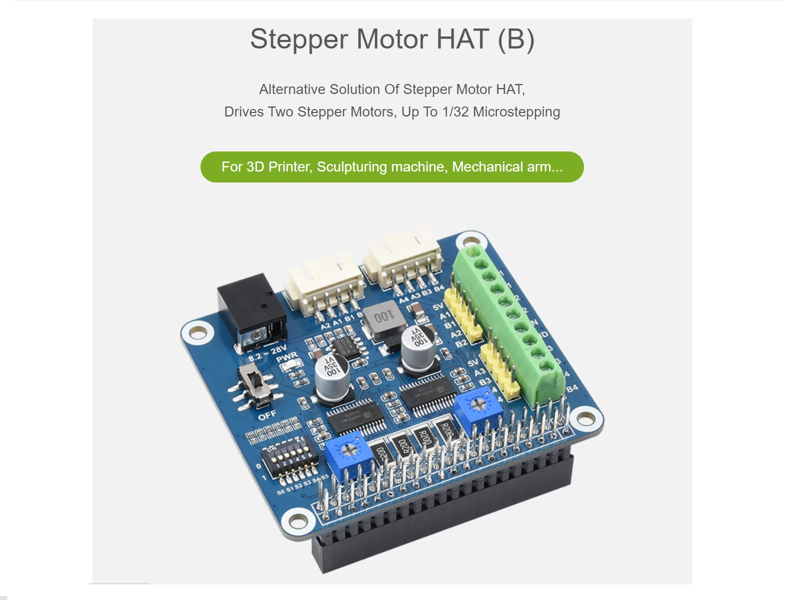 waveshare-hrb8825-stepper-motor-hat-b-f-r-raspberry-pi-jetson-nano-1-32-microste image 2