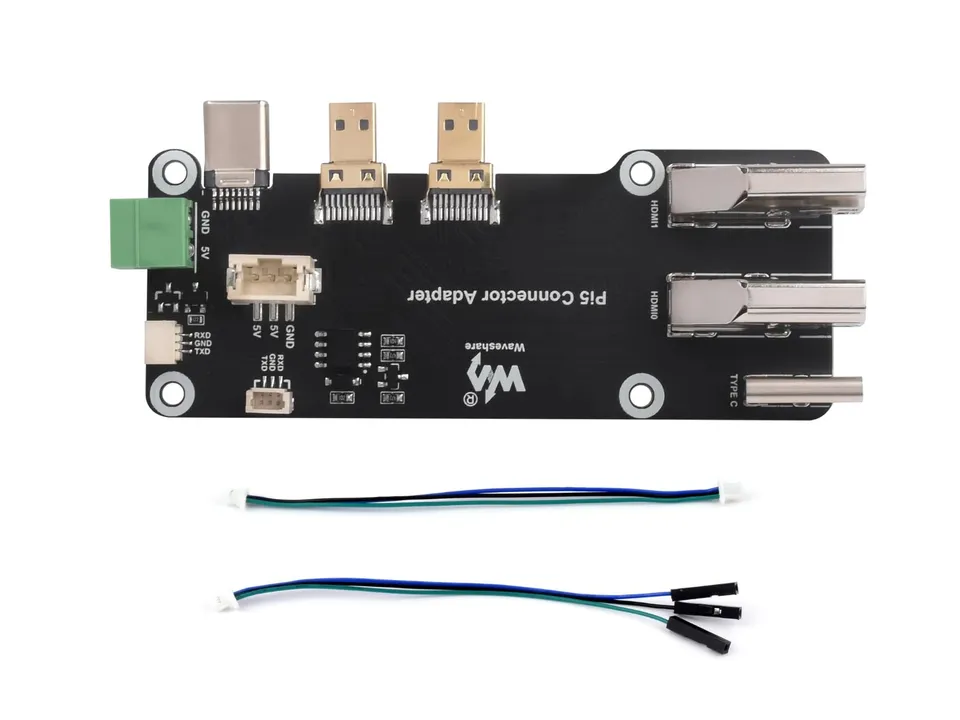 waveshare-micro-hdmi-zu-hdmi-adapter-board-f-r-raspberry-pi-5-4b-dual-4k-zwei-st image 1