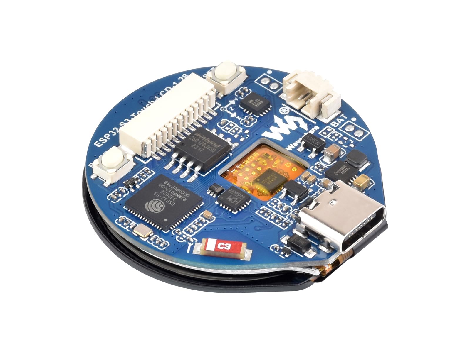 waveshare-esp32-s3-touch-lcd-1-28-entwicklungsboard-1-28-zoll-rund-touch-imu image 2