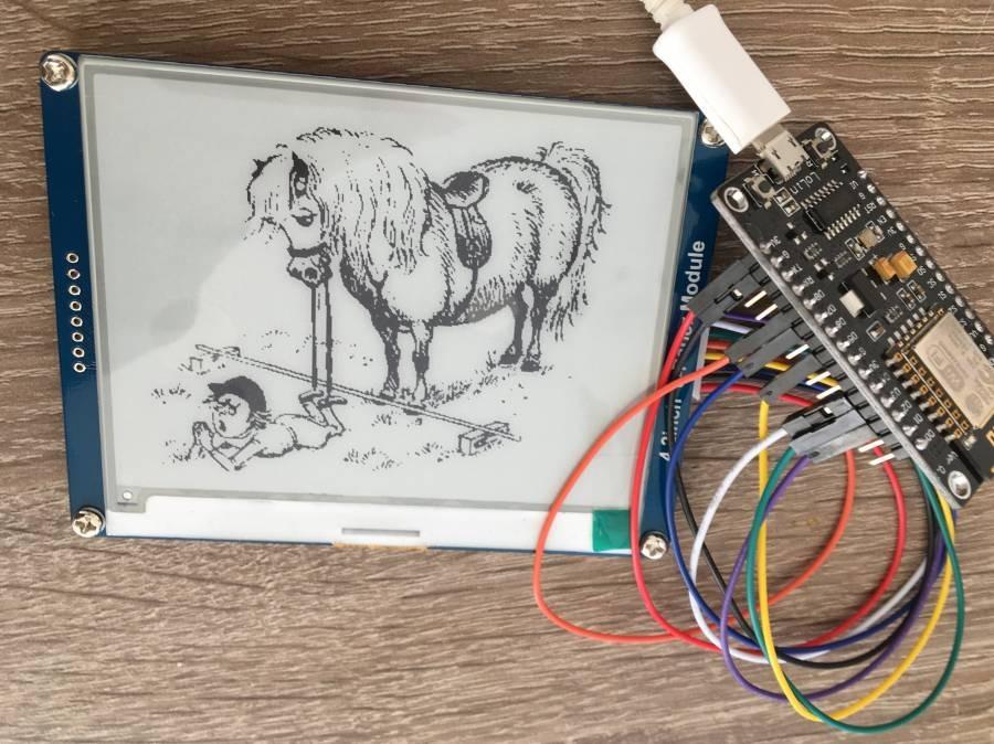 Scharfes E-Ink für Wetterstation