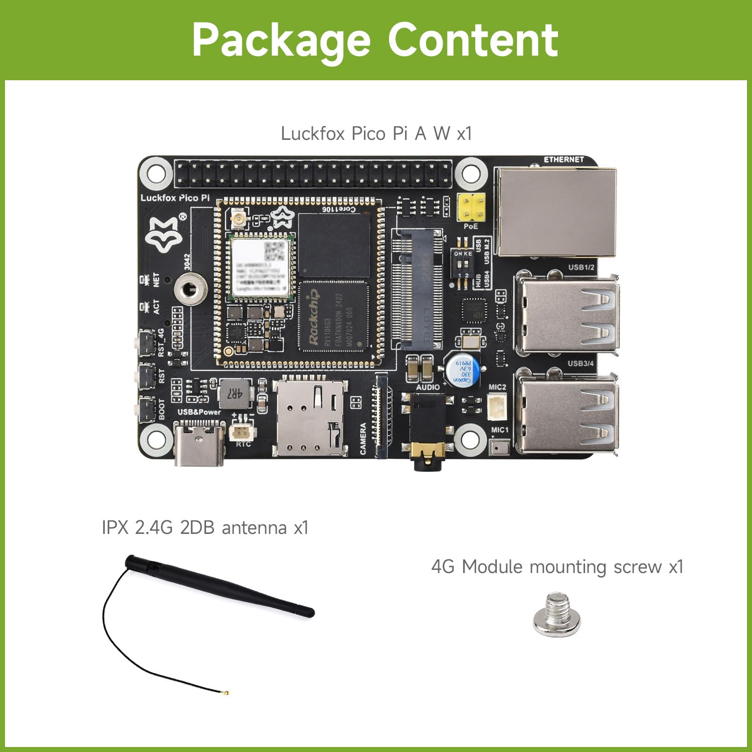 waveshare-luckfox-pico-pi-a-linux-mikro-entwicklungsboard-rv1106g3-1tops-npu-256 image 2