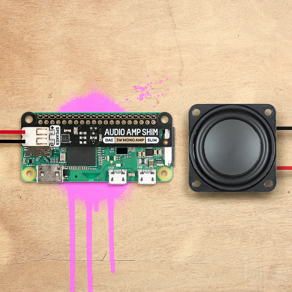 pimoroni-audio-amp-shim-3w-mono-amp-i2s-verst-rker-f-r-raspberry-pi image 1