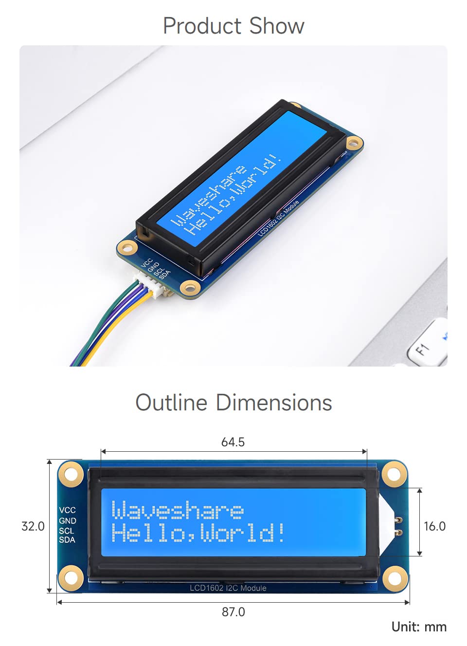 waveshare-lcd1602-i2c-modul-wei-e-schrift-auf-blauem-grund image 6