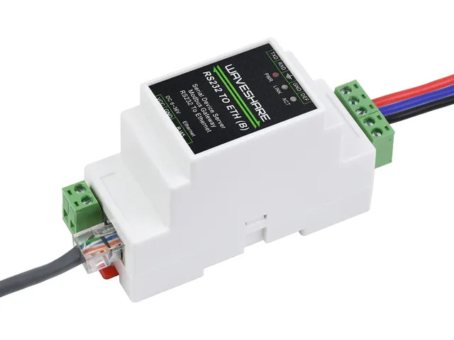 waveshare-industrial-serial-server-rs232-zu-rj45-ethernet-tcp-ip-gateway image 1