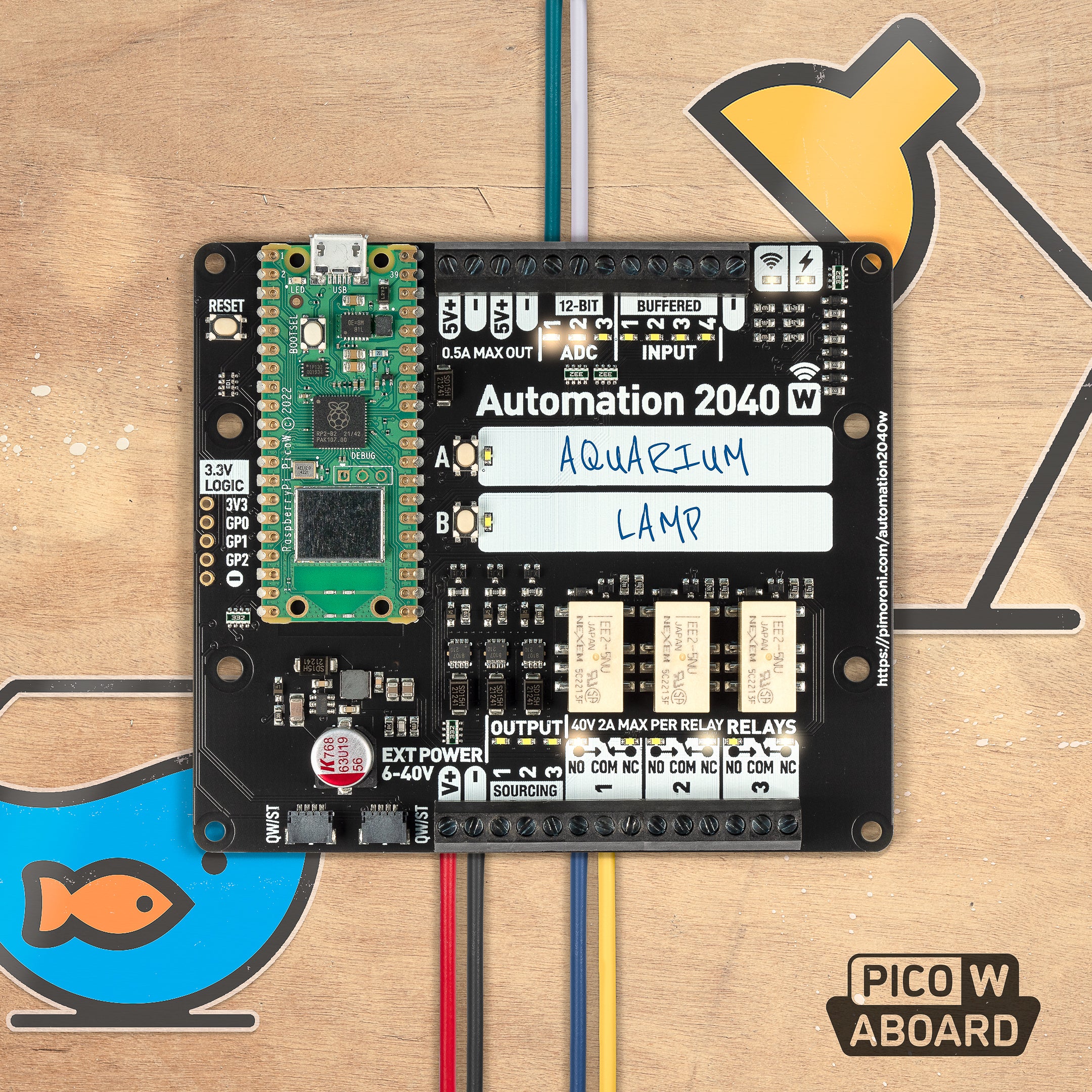 pimoroni-automation-2040-w-mit-pico-w-industrie-controller image 1