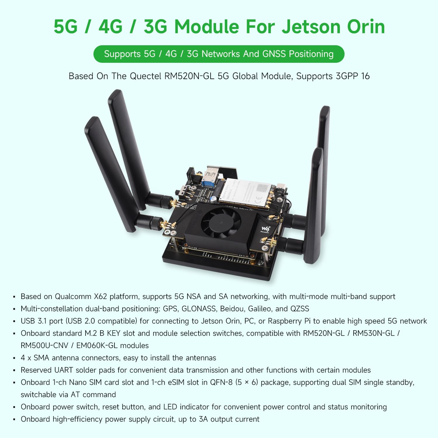 waveshare-5g-4g-3g-modul-f-r-jetson-orin-mit-rm520n-gl-gnss image 3