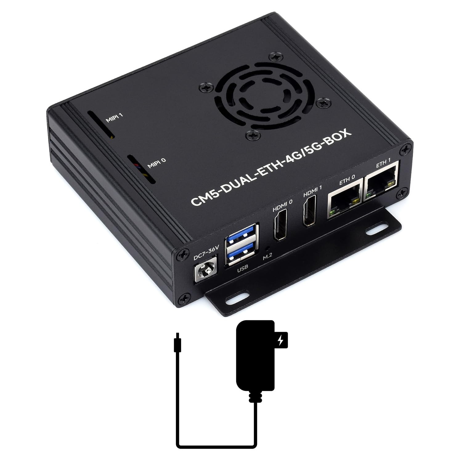 waveshare-dual-ethernet-base-board-mit-metallgeh-use-f-r-raspberry-pi-cm5-4g-5g- image 1