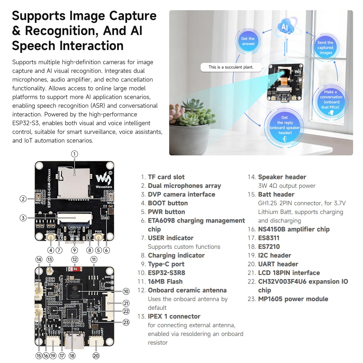 waveshare-esp32-s3-cam-gc0308-aiot-kamera-entwicklungsboard-audio-ein-ausgang-di image 6