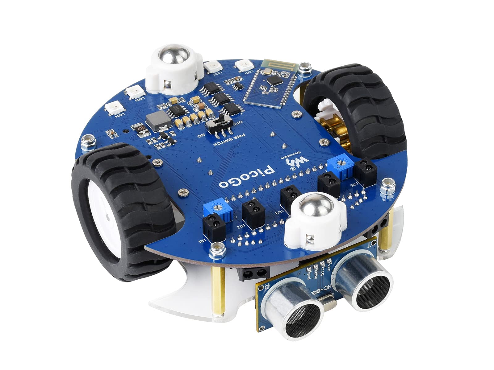 waveshare-picogo-mobiler-roboter-auto-kit-f-r-raspberry-pi-pico-mit-ultraschall- image 2