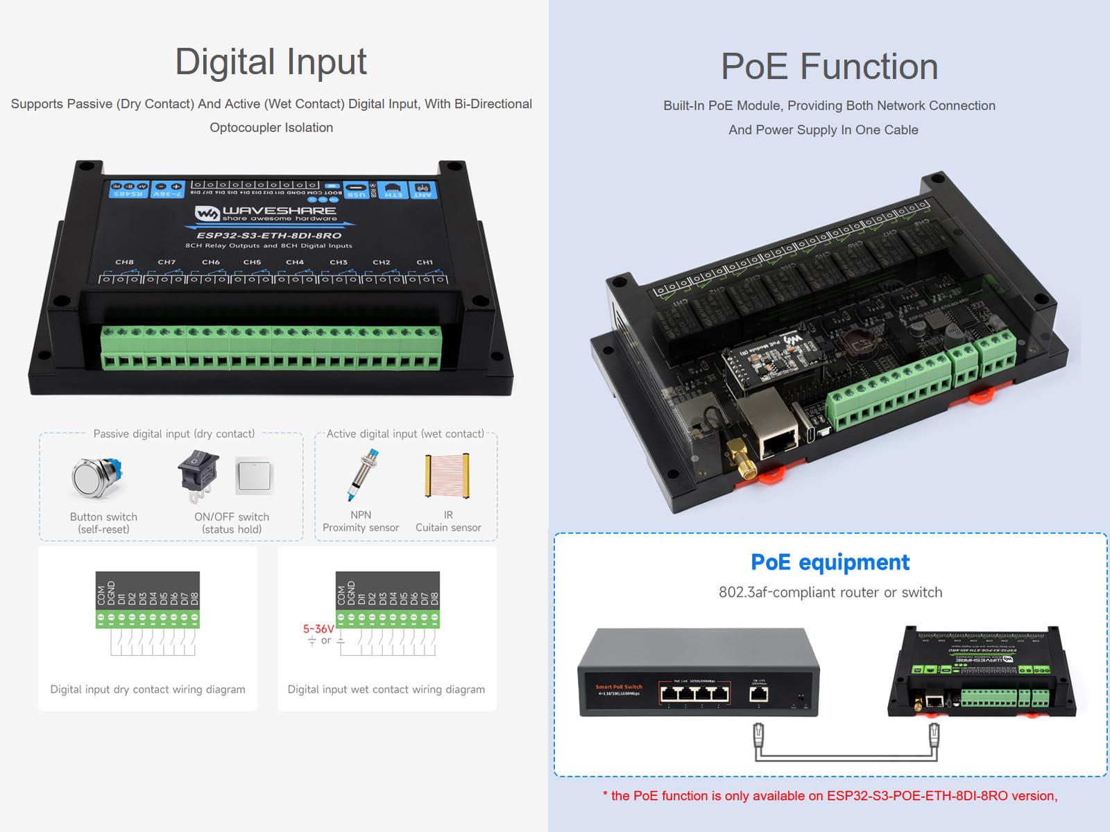 waveshare-industrielles-8-kanal-esp32-s3-wifi-relaismodul-mit-rs485-digitaleinga image 6
