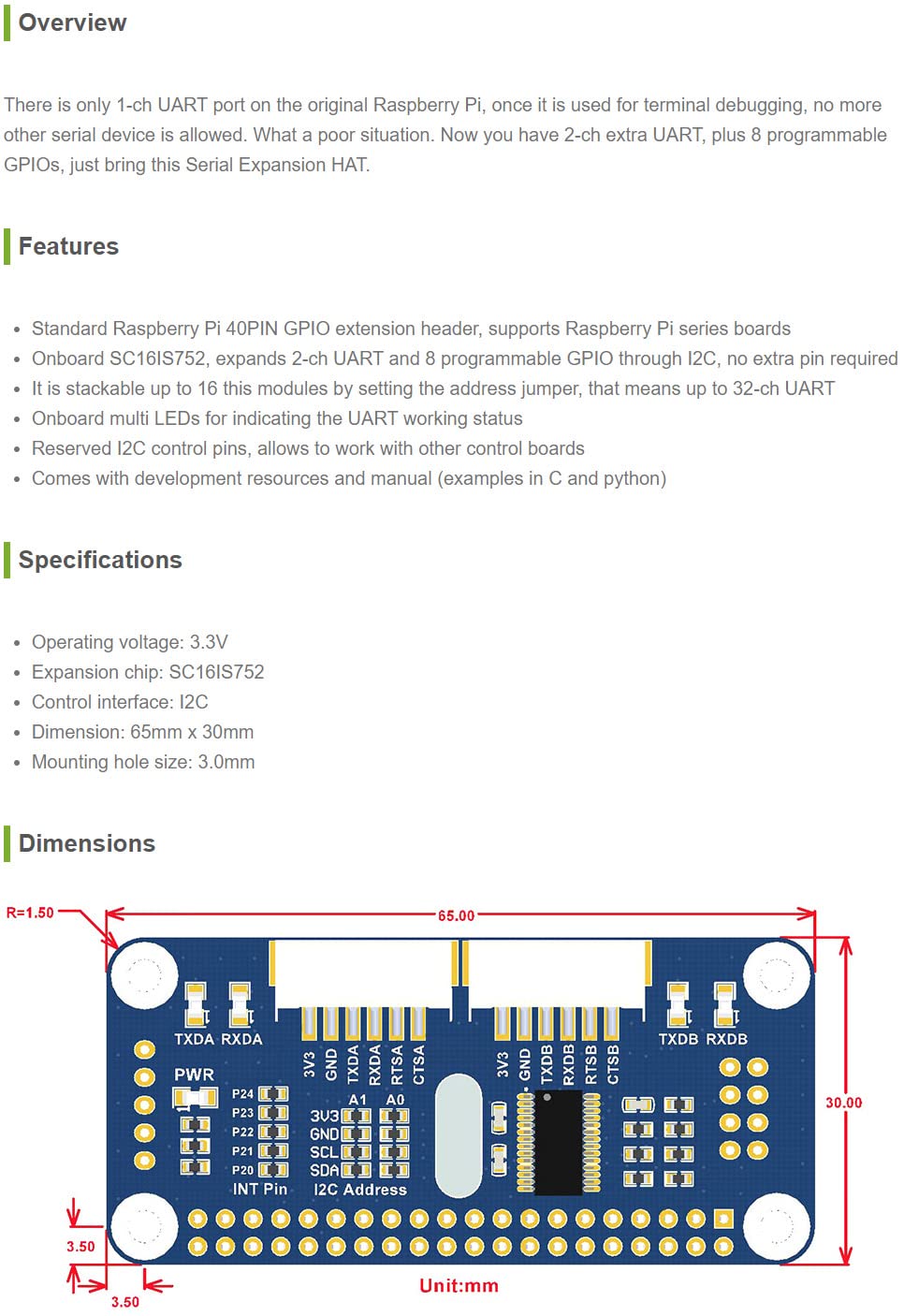 waveshare-serial-expansion-hat-f-r-raspberry-pi-zero-2b-3b-3b-2x-uart-8-gpio-ber image 3