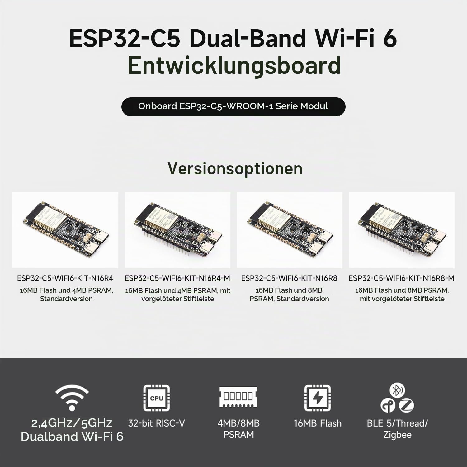 waveshare-esp32-c5-dual-band-wi-fi-6-entwicklungsboard-standard-version-16mb-fla image 3