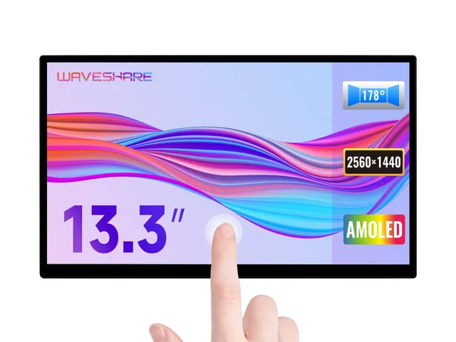 waveshare-13-3-zoll-2k-amoled-touchscreen-2560x1440-hdmi-type-c-mit-hi-fi-lautsp image 1