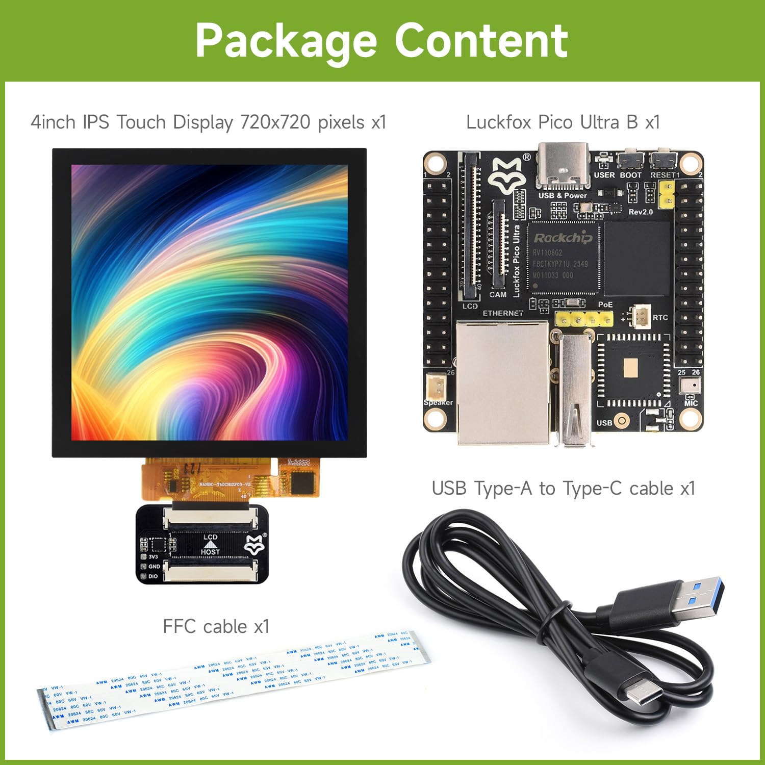waveshare-luckfox-pico-ultra-rv1106-linux-entwicklungsboard-ohne-wlan-4-zoll-tou image 2