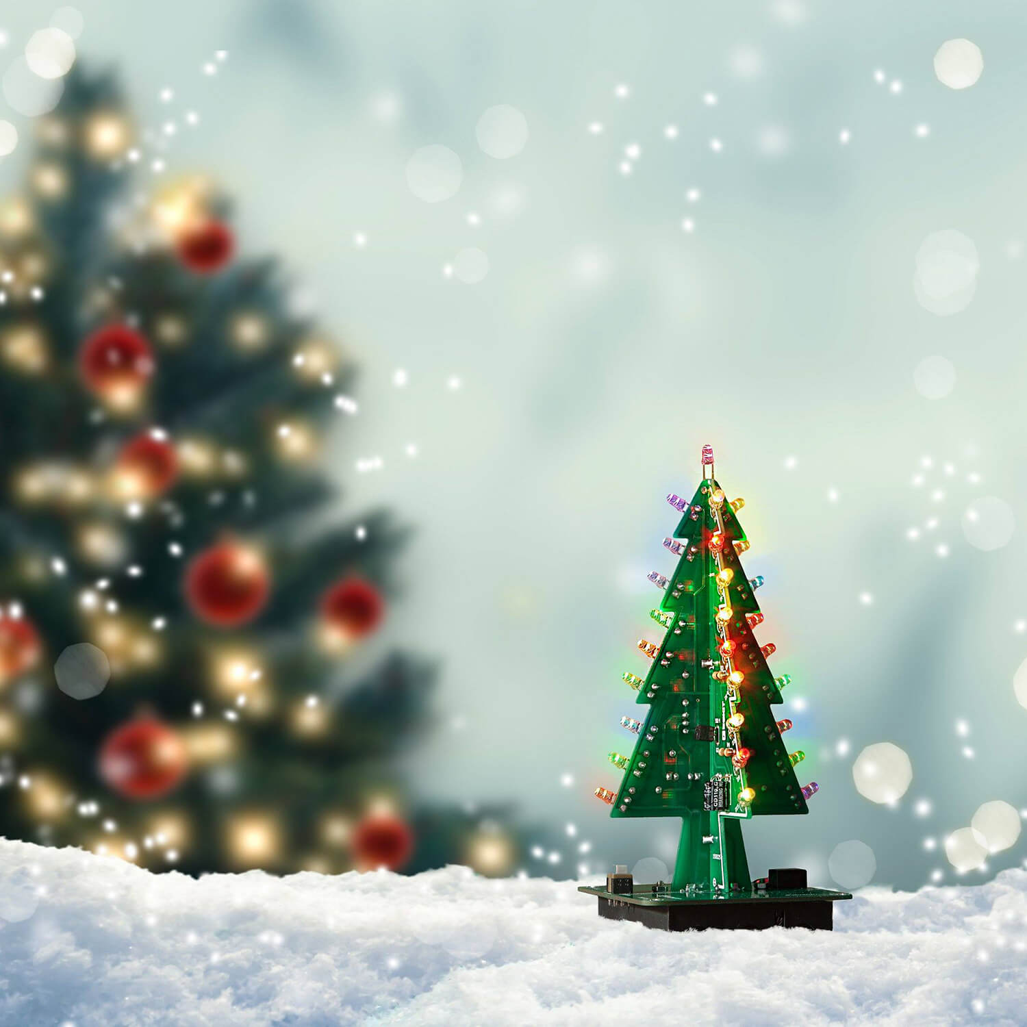 az-delivery-diy-led-weihnachtsbaum-l-t-kit-mit-bunt-blinkenden-lichtern image 2