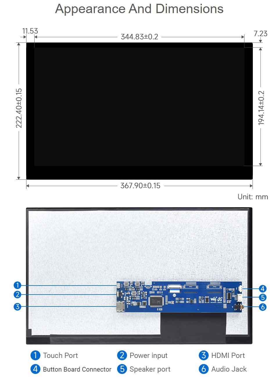 waveshare-15-6-qled-touch-display-1920-1080-10-punkt-kapazitiver-touch-optical-b image 8