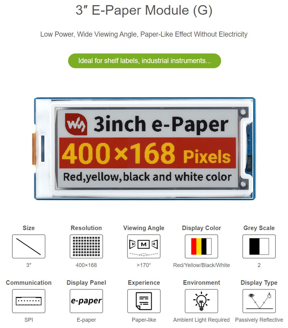 waveshare-3-zoll-e-paper-modul-g-400x168-spi-rot-gelb-schwarz-wei-f-r-raspberry- image 3