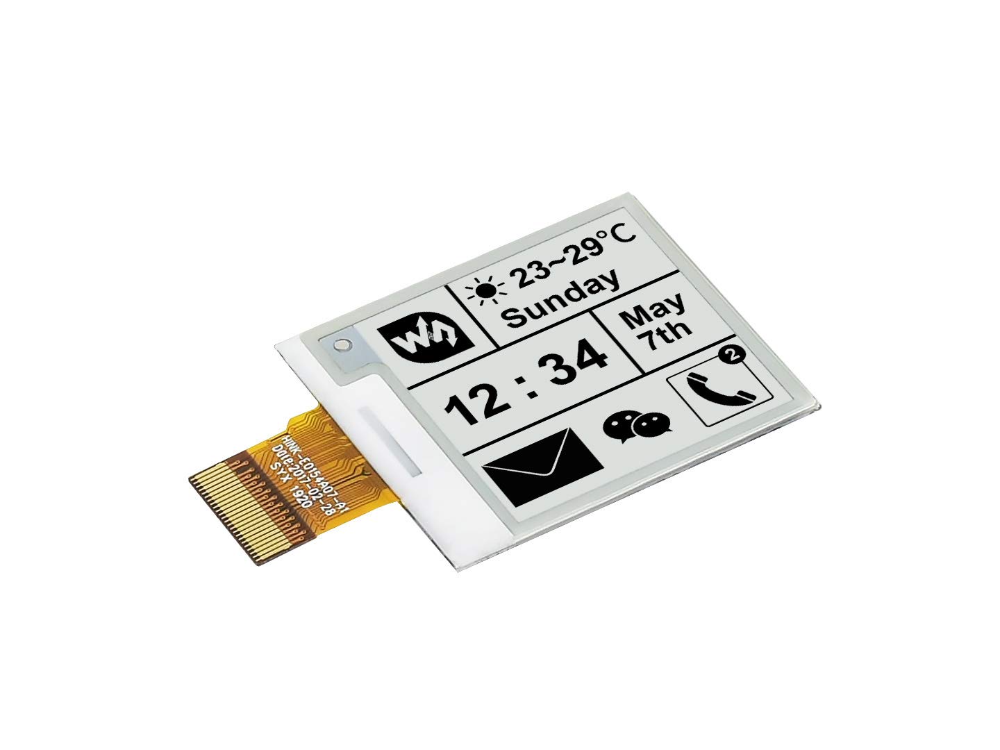 waveshare-1-54-zoll-e-paper-raw-display-200x200-spi-ohne-platine image 4