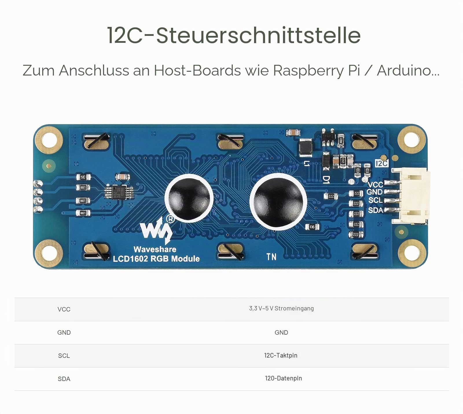 waveshare-1602-lcd-display-rgb-modul-i2c-16x2-zeichen-einstellbare-16m-farben-rg image 6