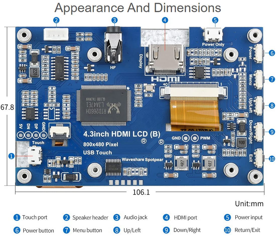 waveshare-4-3-zoll-hdmi-lcd-b-800x480-ips-capacitive-touch-f-r-raspberry-pi image 7