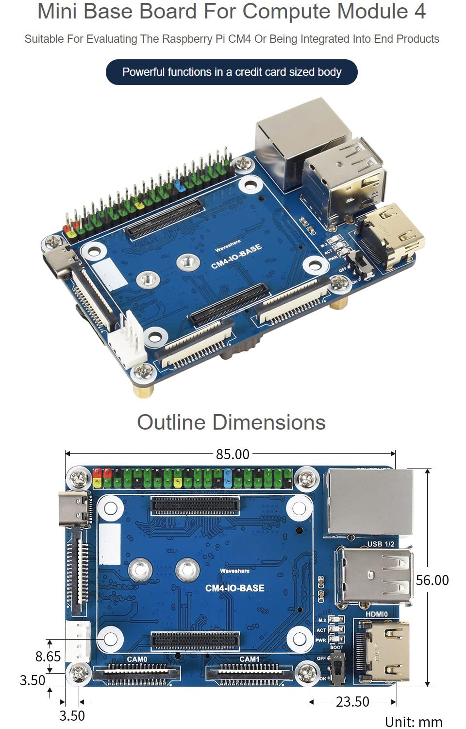 waveshare-mini-base-board-typ-b-f-r-raspberry-pi-compute-module-4 image 4